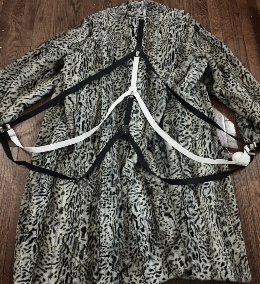 DIY LIGHT UP BABYDOLL HEAD CHEETAH PRINT FAUX FUR COAT