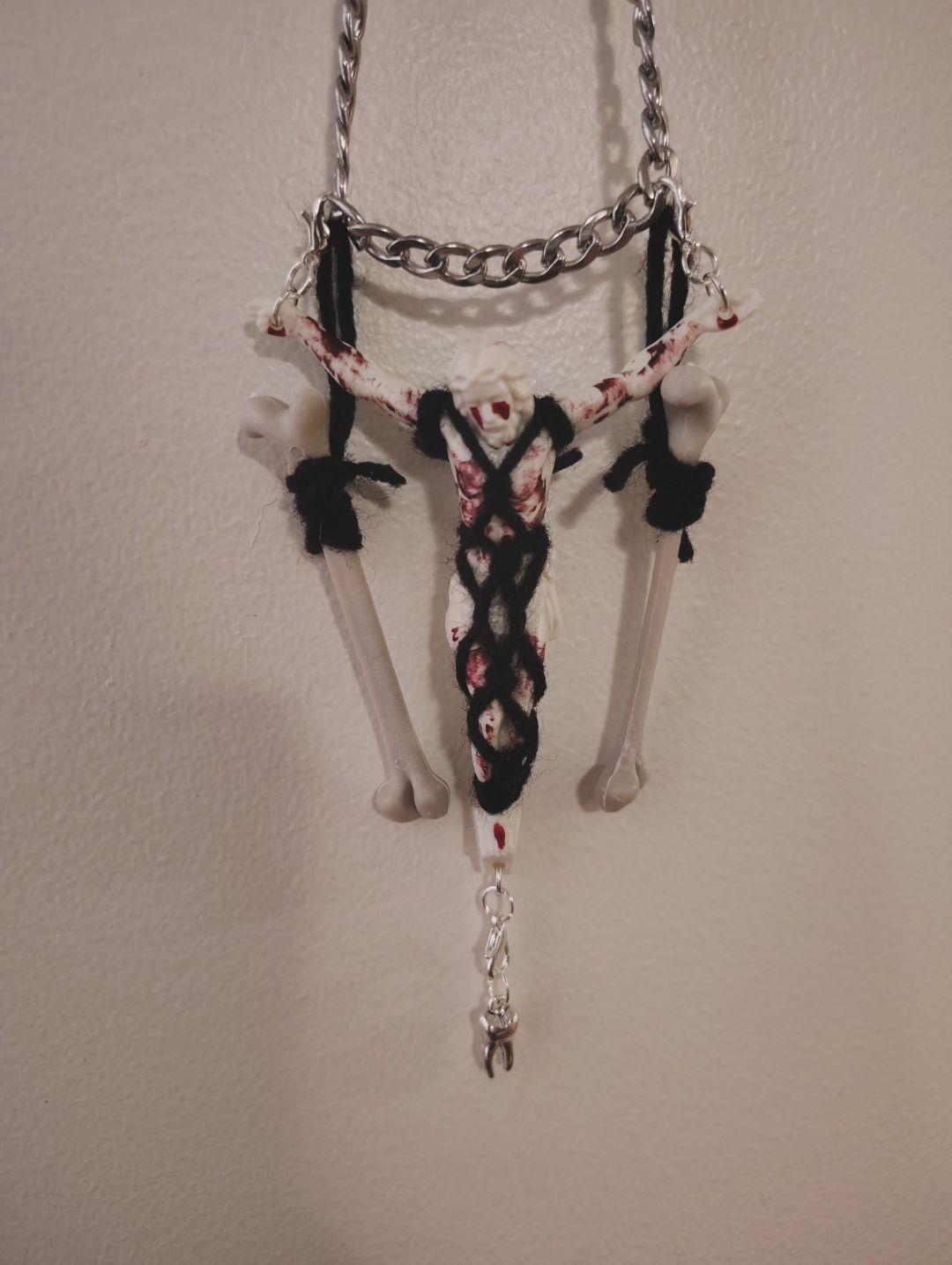 DIY INTERCHANGEABLE BONDAGE JESUS NECKLACE (stainless steel chain)