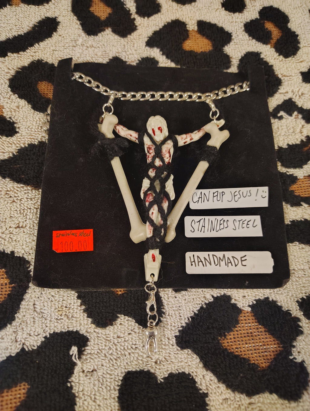 DIY INTERCHANGEABLE BONDAGE JESUS NECKLACE (stainless steel chain)