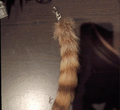 RACCOON TAIL KEYCHAIN