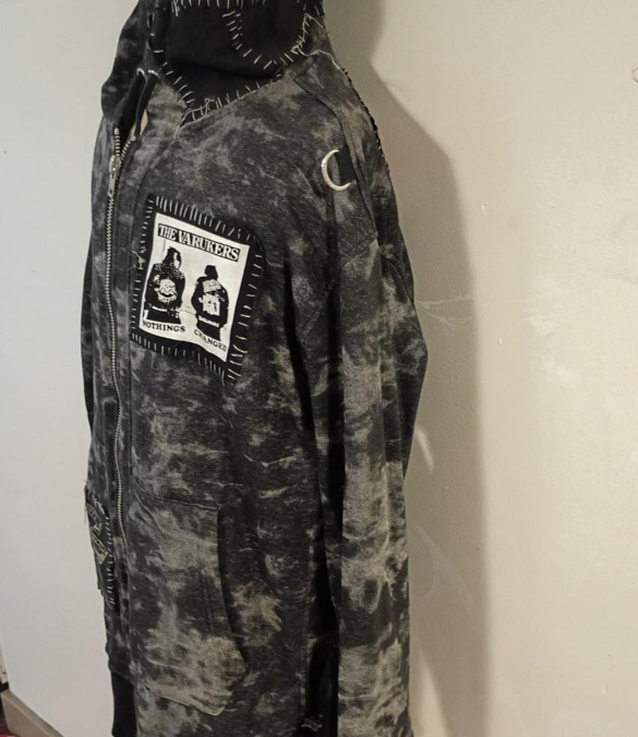 DIY PUNK HOODIE (black and grey)
